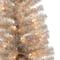 4.5ft. Pre-Lit Rose Gold Tinsel Artificial Christmas Tree